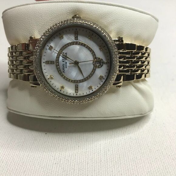 Anne Klein NY Swarovski Gold Tone NWOT - Picture 3 of 6